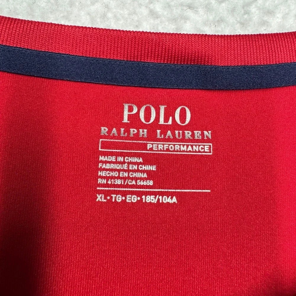 Polo Ralph Lauren Performance Red‎ Short Sleeve 1967 Graphic T-Shirt Men's XL